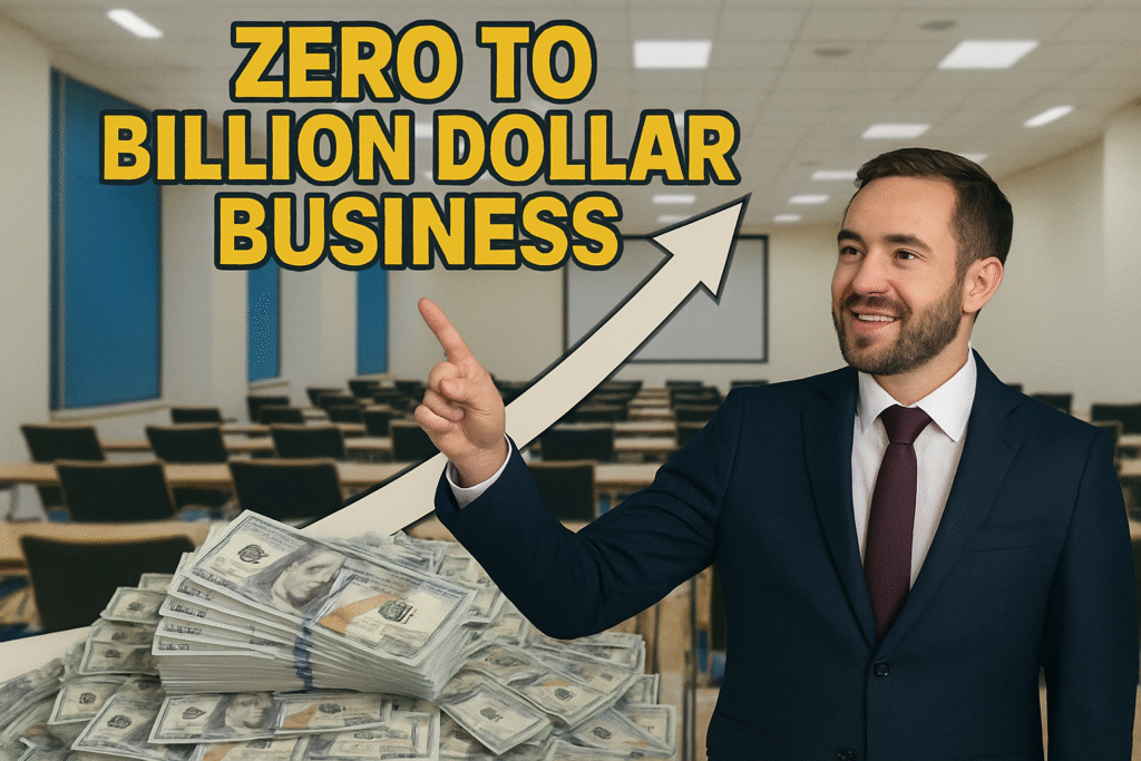 ZERO TO BILLION Dollar business, How to start business, Office meeting room, project.